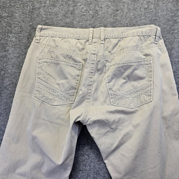 BKE Casuals Derek Straight Leg Khakis Mens Size 36L (36x31.5) Beige 100% Cotton - Picture 3 of 10